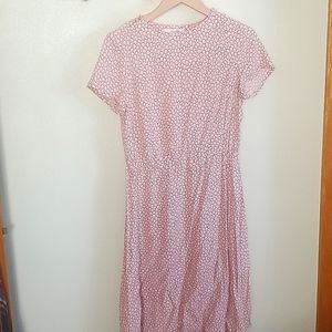 Boden Pink Patterned Midi Dress